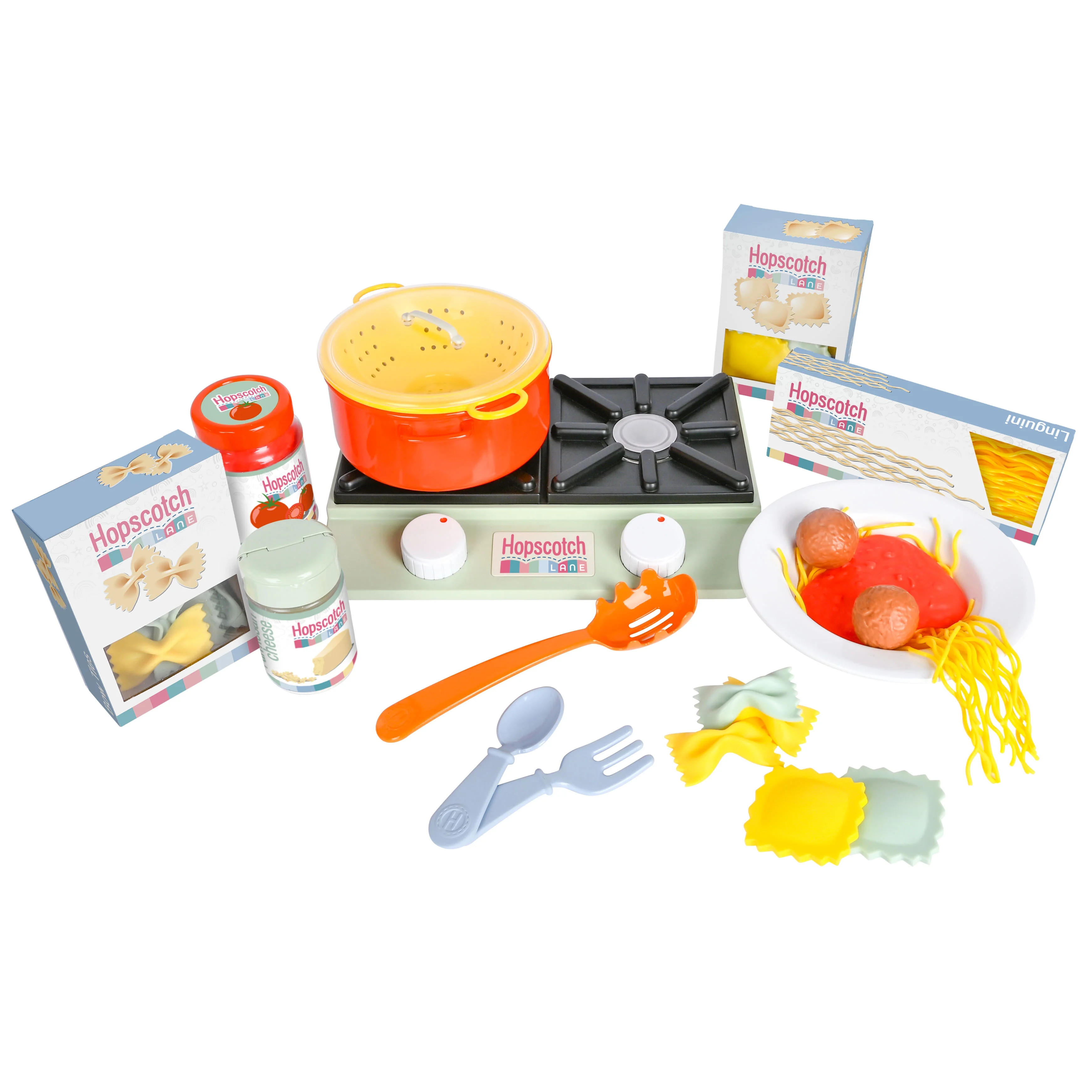 Hopscotch Lane Let’s Make Pasta 33 Piece Set – Doll Cooking Set & Doll Clothing for Kids Ages... | Walmart (US)
