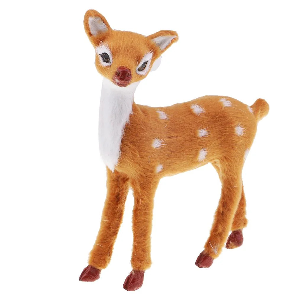 Mini Simulation Reindeer Christmas Ornament Plush Deer Decorations A - Walmart.com | Walmart (US)