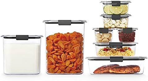 Rubbermaid Brilliance Storage 16-Piece Plastic Lids|BPA Free, Leak Proof Food Container | For Fri... | Amazon (US)
