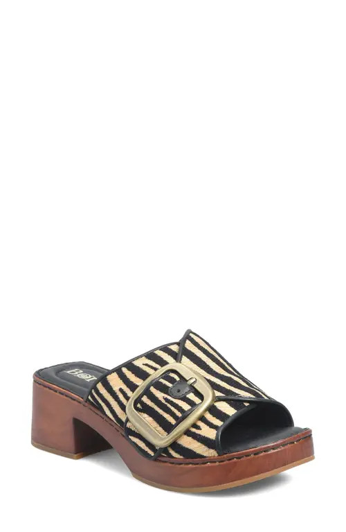 Børn Bangle Platform Slide Sandal in Black Zebra at Nordstrom, Size 7 | Nordstrom