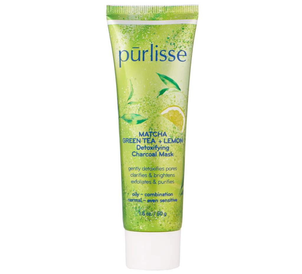 MATCHA GREEN TEA + LEMON Detoxifying Charcoal Mask | Purlisse