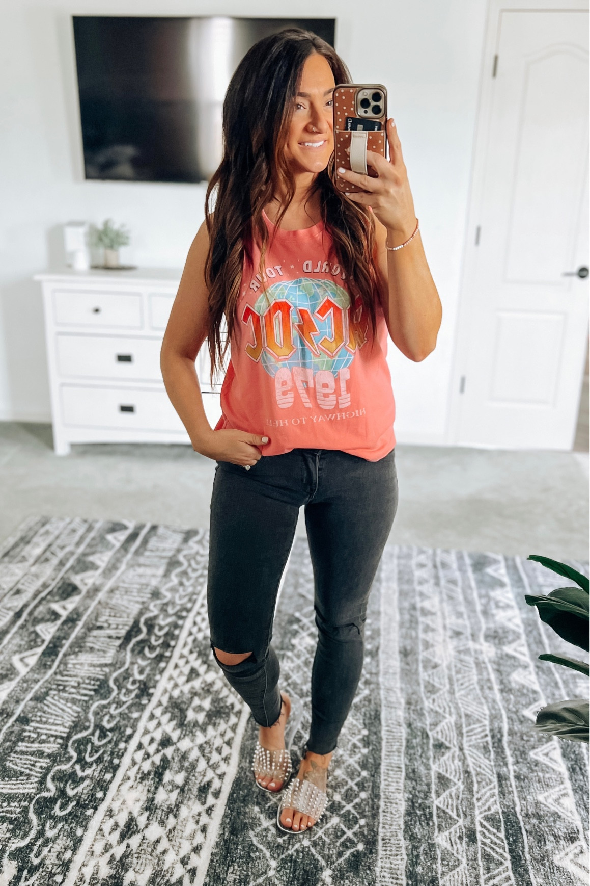 New Walmart graphic tanks under $10!! Couldn’t find the distressed Levi’s I’m in , but linked the non distressed option 👌 sandals, size up half size 

#LTKSeasonal #LTKstyletip #LTKunder50