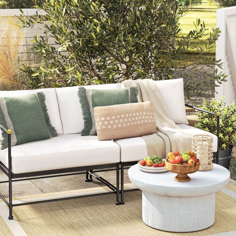 Faux Stone Patio Coffee Table - White - Threshold™ designed with Studio McGee | Target