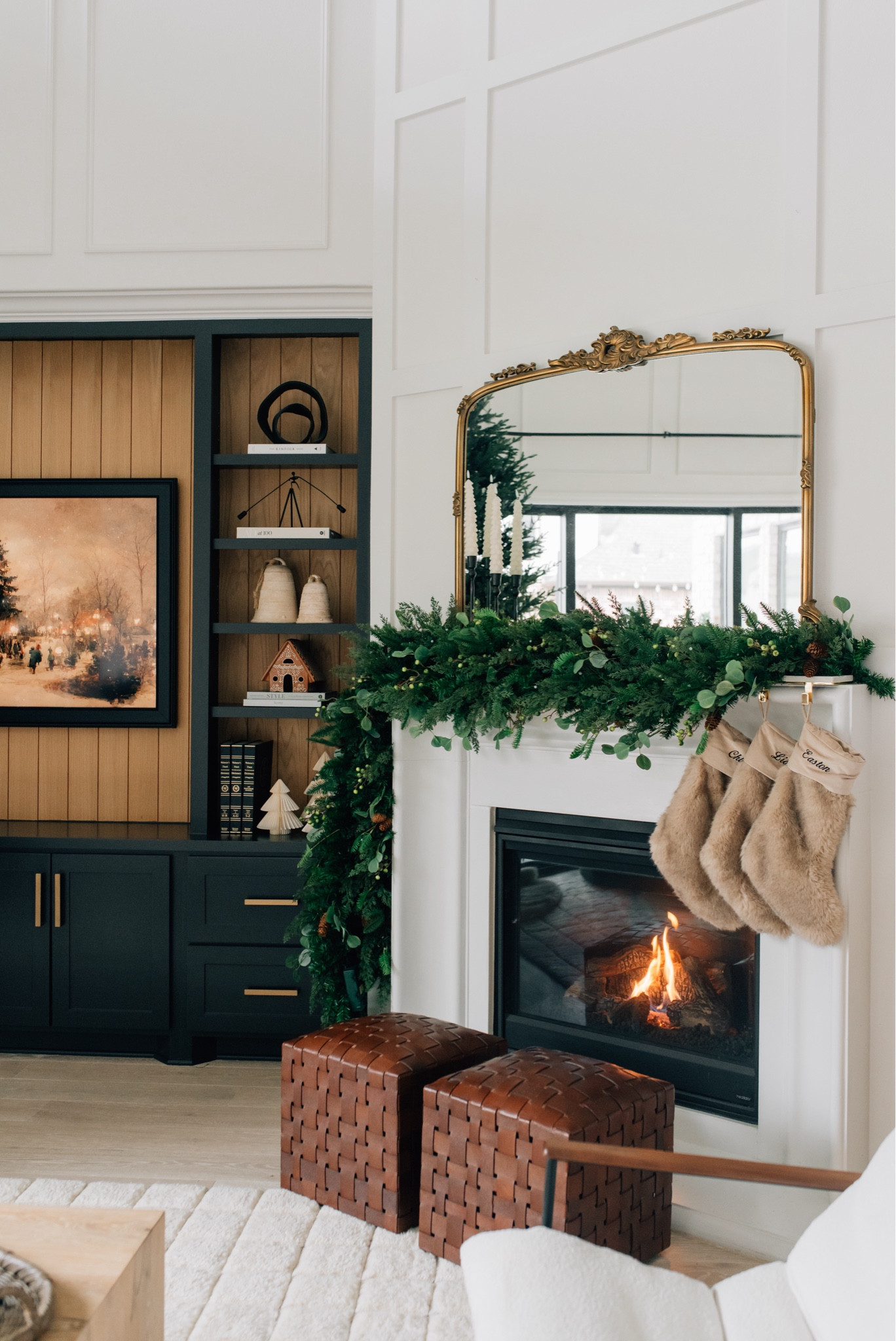 Our holiday fireplace mantel details! These garlands are from Frontgate 

#LTKHome #LTKHoliday