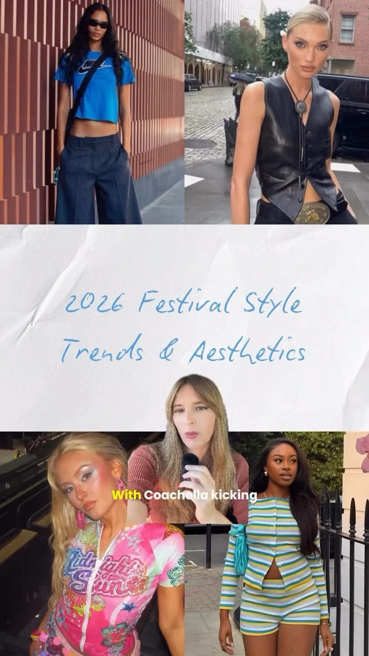 With Coachella next weekend, here are the major trends and styles I’m expecting to see a lot of at festivals this year. What’s your festival style vibe? 🎡☀️ #coachella #festivalfashion
