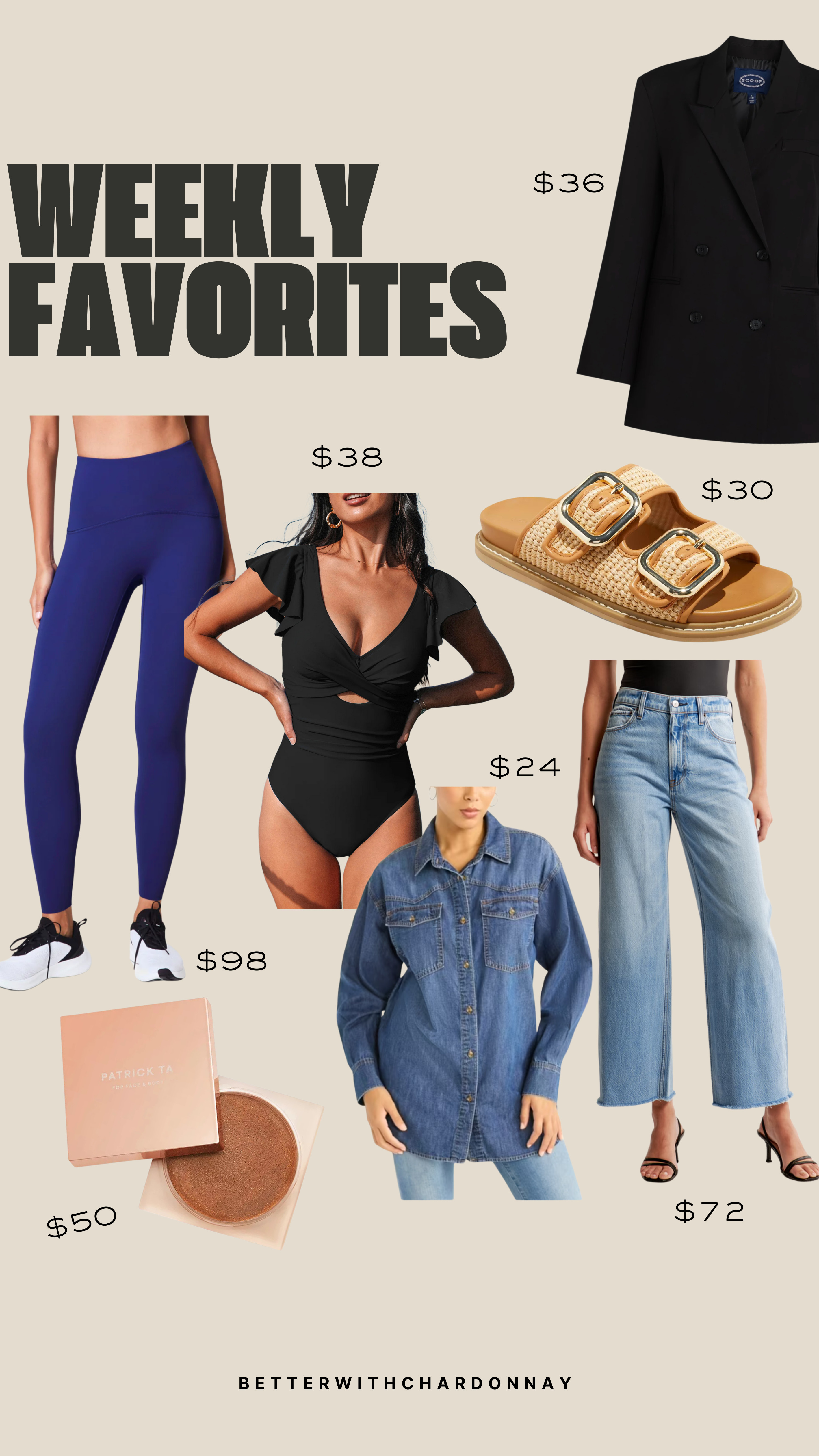 Our weekly favorites from this past week!! Y'all are loving these denim jeans and swimwear, perfect if you have an upcoming trip!

weekly favorites, spanx, swimwear, resort style, spring style, vacation style, blazer, walmart finds, walmart fashion 

 #LTKSeasonal #LTKFindsUnder100 #LTKStyleTip