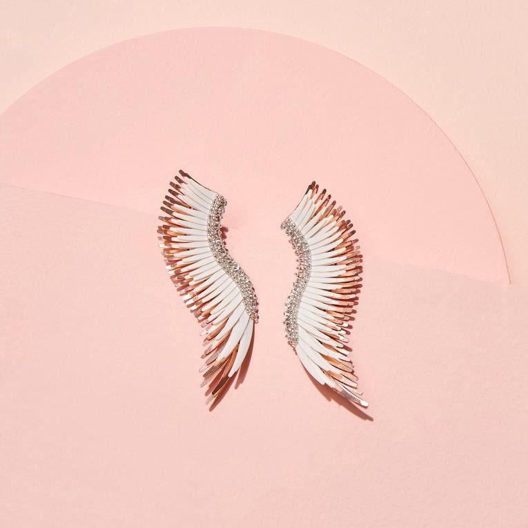 Madeline Earrings Ivory / Rosegold | Mignonne Gavigan