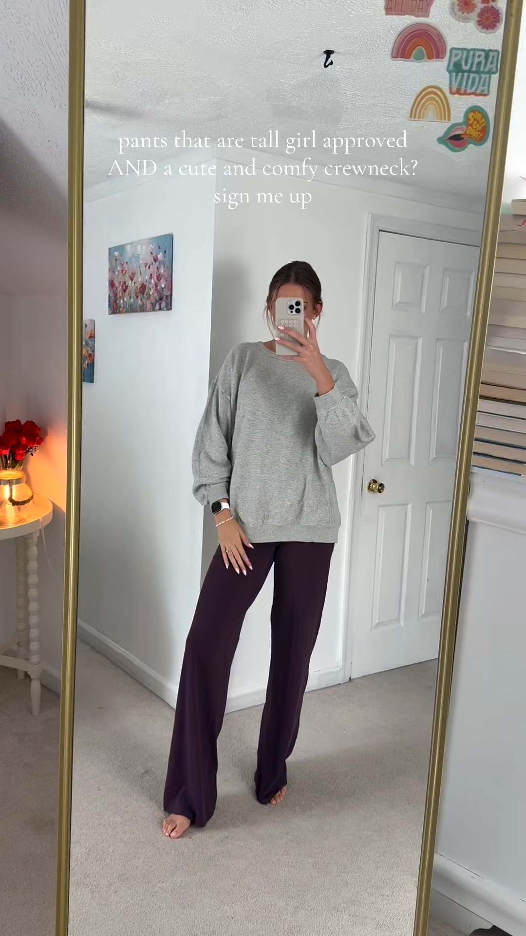 top | medium 
bottoms | medium long 