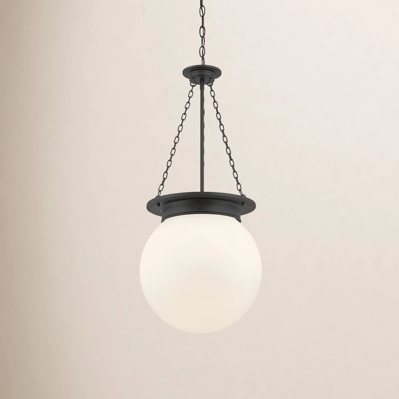 Chachi 3 - Light Sphere Globe Pendant in Matte Black | Wayfair North America