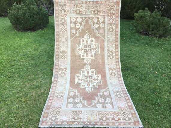 Nomadic Rugs, Turkish Rug, Vintage Rug, Distressed Oriental Low Pile Rug, Faded Antique Rug, Mute... | Etsy (US)