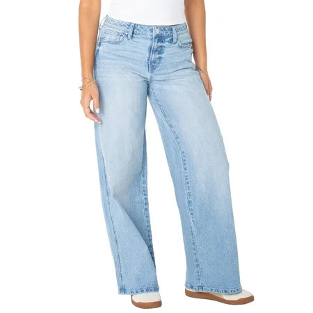 Celebrity Pink Women s and Women s Plus Baggy Wide Leg Jeans Available in Regular Short Long Inseams Sizes 1-32 | Walmart (US)