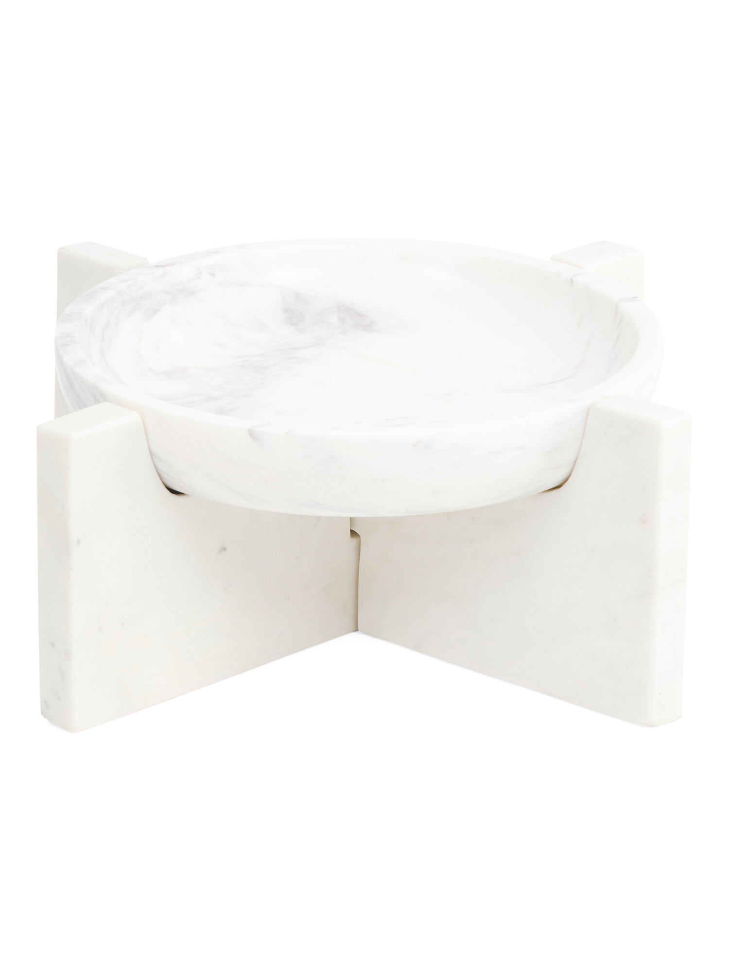16x6 Solid Marble Bowl On X Base | TJ Maxx