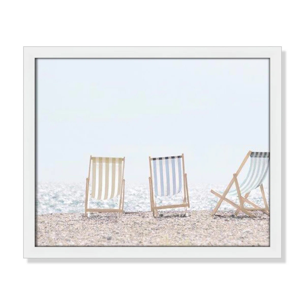 Adriatica Beach Chairs Framed On Paper by Leah Straatsma Print | Wayfair North America