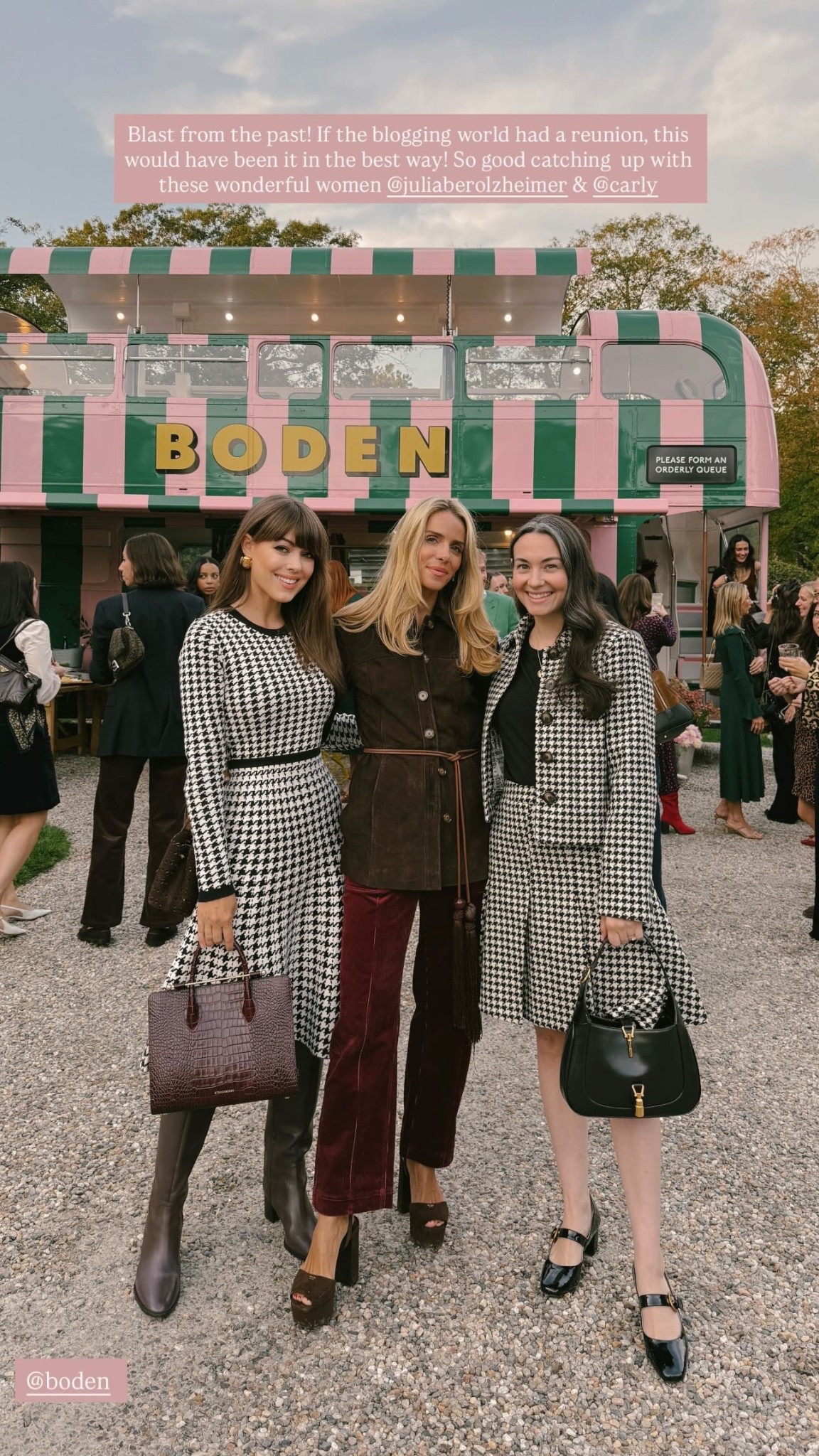 Blast from the past! If the blogging world had a reunion, this would have been it in the best way! So good catching  up with these wonderful women @juliaberolzheimer & @carly  @boden
