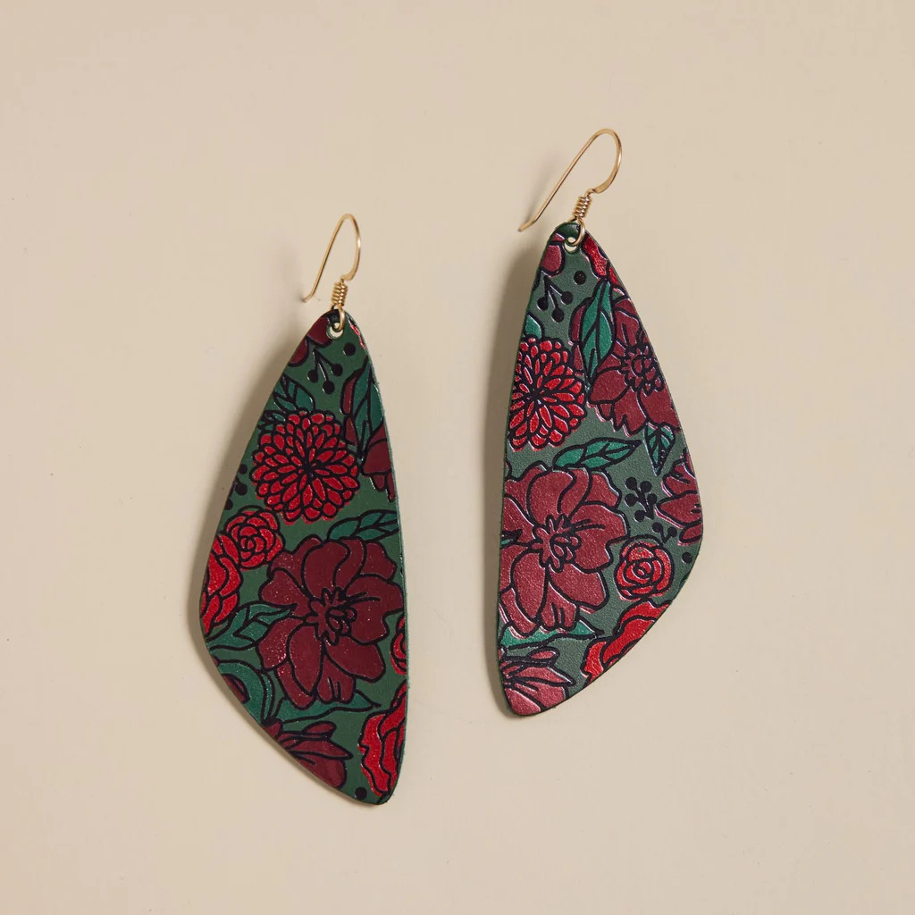 Red Midnight Floral Evie | Nickel and Suede