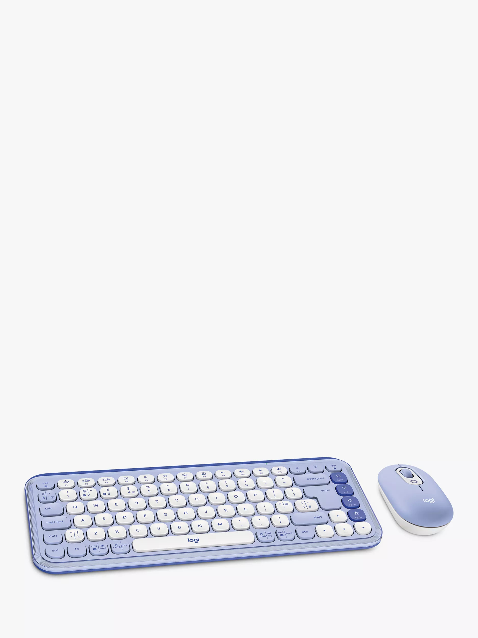Logitech POP Icon Combo Keyboard & Mouse, Graphite | John Lewis (UK)