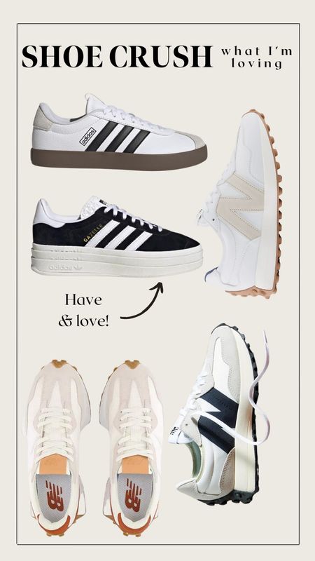 Shoes I am loving right now
New balance and adidas
Sneakers 
Go to casual comfy street wear style shoes 




#LTKshoecrush #LTKstyletip #LTKSeasonal