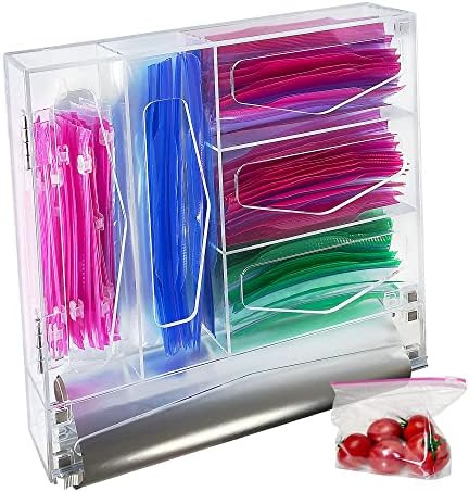 Amazon.com - BALAGANA Drawer Organizer for Ziplock Bags and Foil - Acrylic Ziplock Bag Storage Or... | Amazon (US)