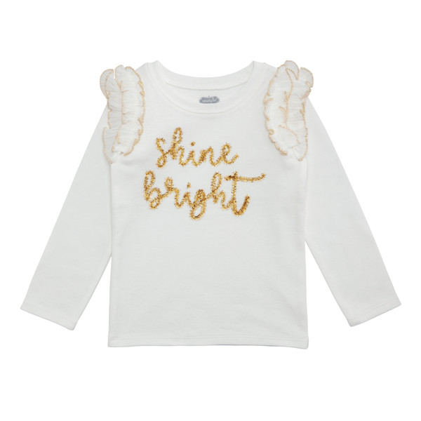 Holiday Tinsel Girls' Toddler Tee | Mud Pie
