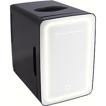 FRIGIDAIRE EFMIS170-BLACK, Mini Portable Compact Personal Lighted Mirror Fridge Cooler, 6.5L Capa... | Amazon (US)