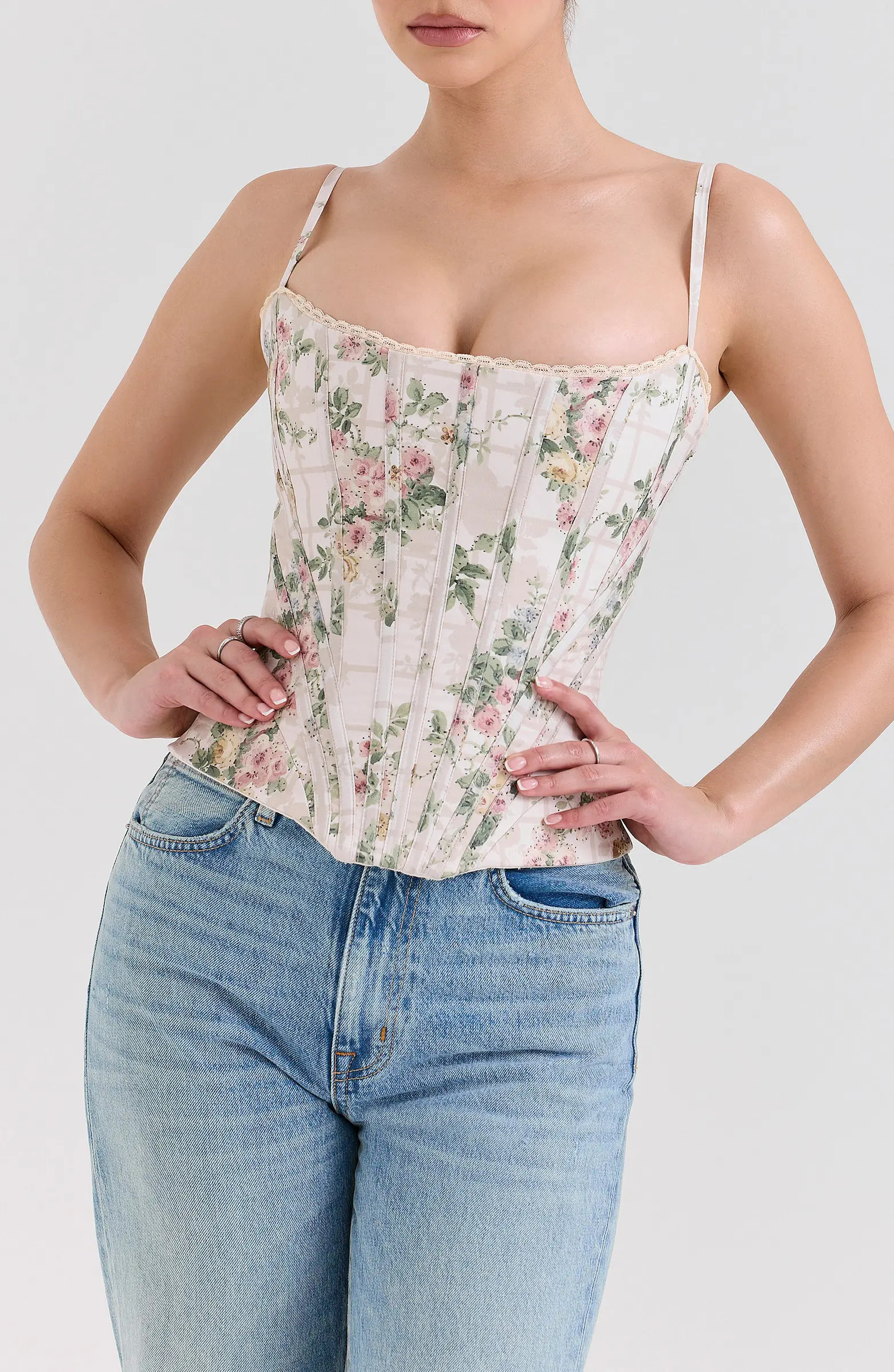 Cadie Stretch Cotton Corset Top | Nordstrom