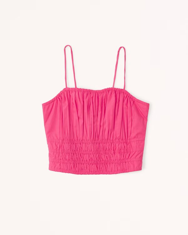 Pride Poplin Ruched Set Top | Abercrombie & Fitch (US)