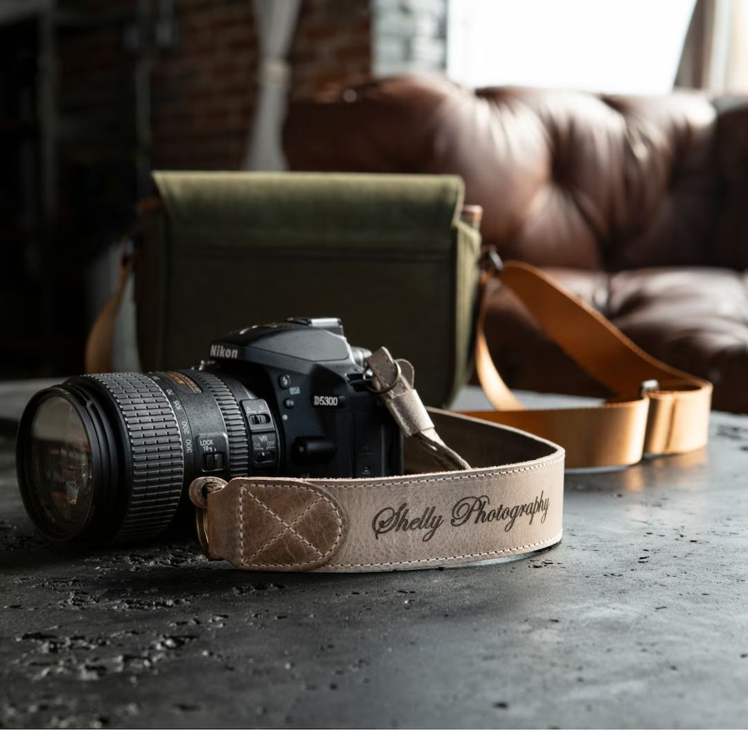 Personalized Leather Camera Strap Gift Custom Strap for - Etsy | Etsy (US)