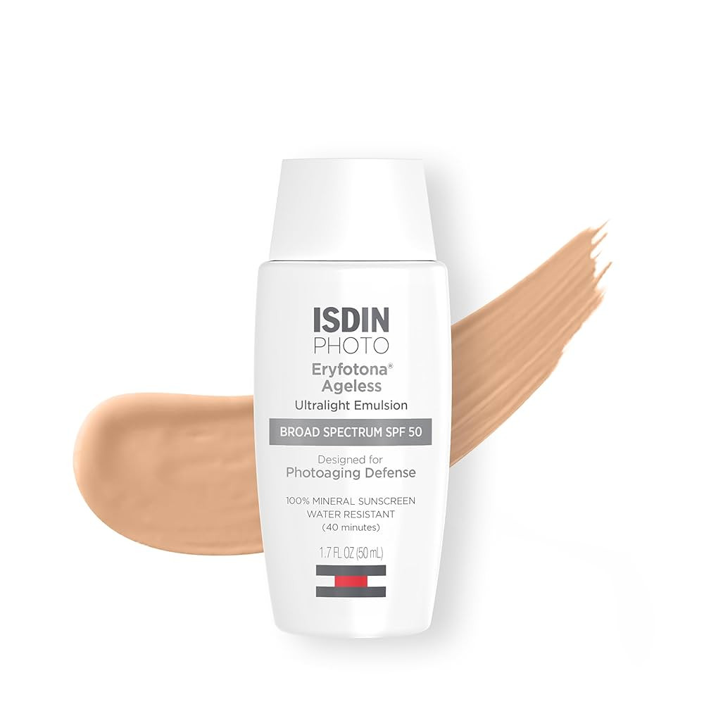 ISDIN Eryfotona Ageless Sunscreen Zinc Oxide and 100% Mineral Tinted Sunscreen SPF 50+ | Amazon (US)