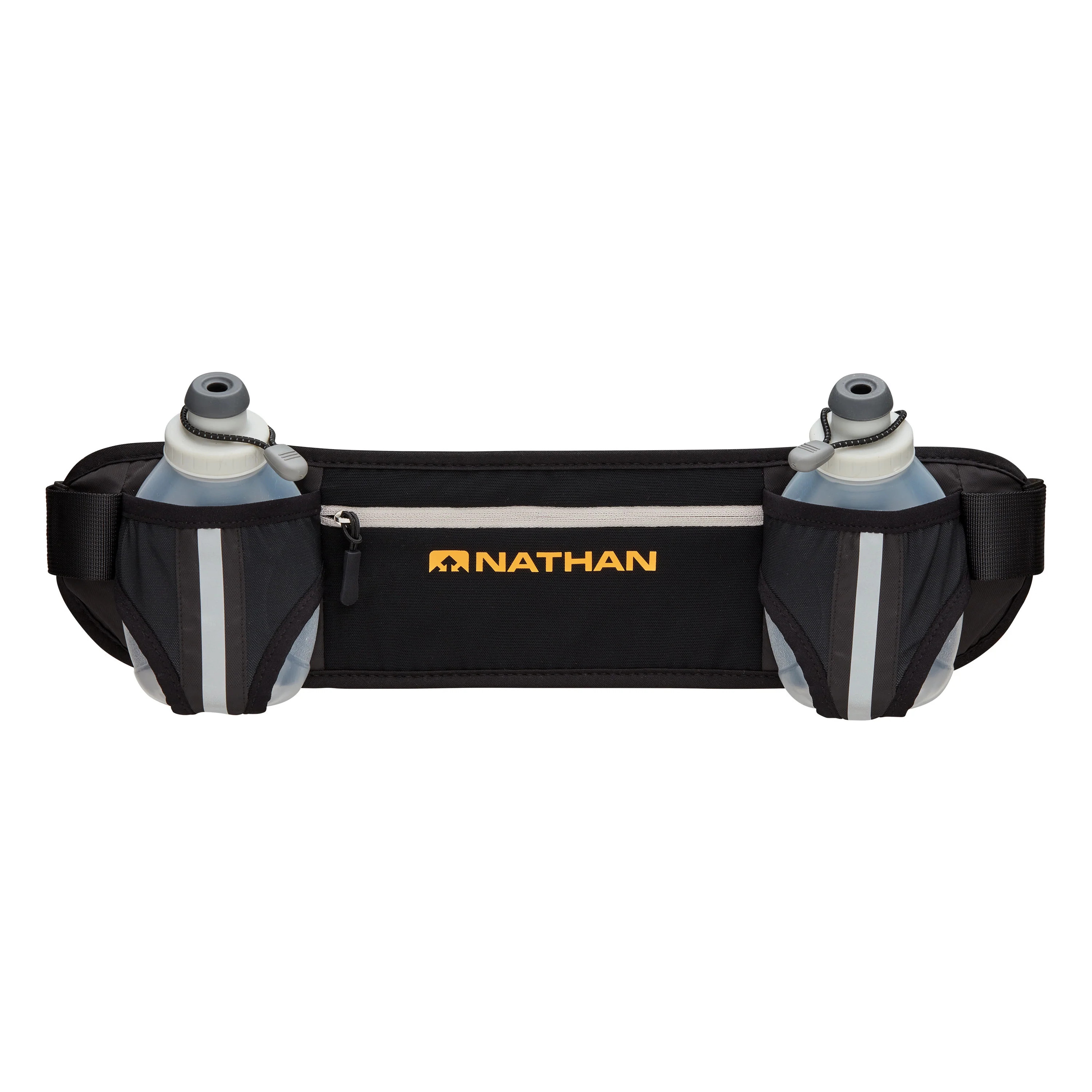 Nathan Dual Bottle Hydration Belt Black/Marigold OSFA | Walmart (US)
