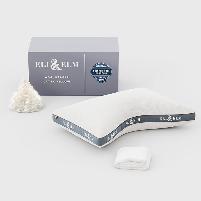 Eli & Elm Best Ergonomic Side Sleeper Pillow for Neck Pain. Supportive Cooling Latex Fill. U-Shap... | Amazon (US)