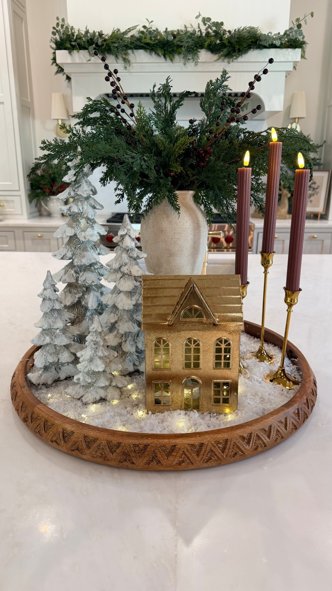 Snowy centerpiece!

#LTKHoliday #LTKHome #LTKSeasonal
