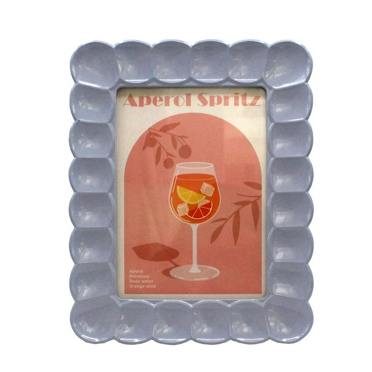 OneDesign Home Periwinkle Beveled Scalloped 5x7 Resin Picture Frame | Walmart (US)