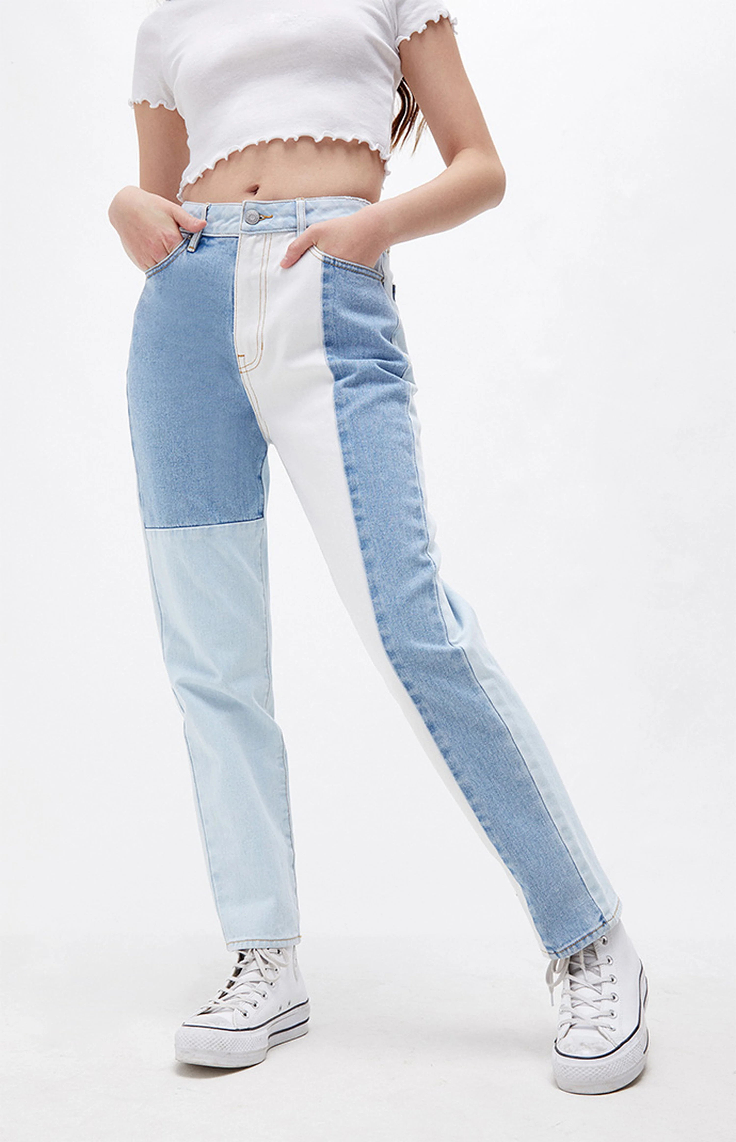 PacSun Eco Hopper Patch Mom Jeans | PacSun