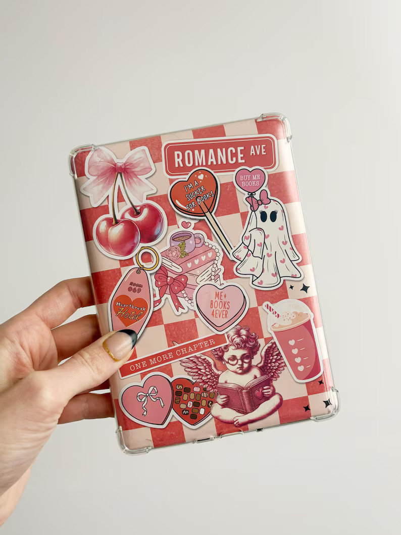 Romance Avenue Valentine-themed Kindle Insert Bookish Kindle Stickers-inspired Fits Basic Kindle,... | Etsy (US)