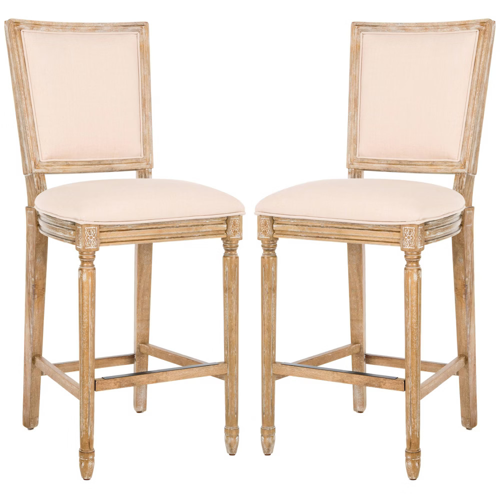 Set of 2 Buchanan Barstools Beige - Safavieh | Target