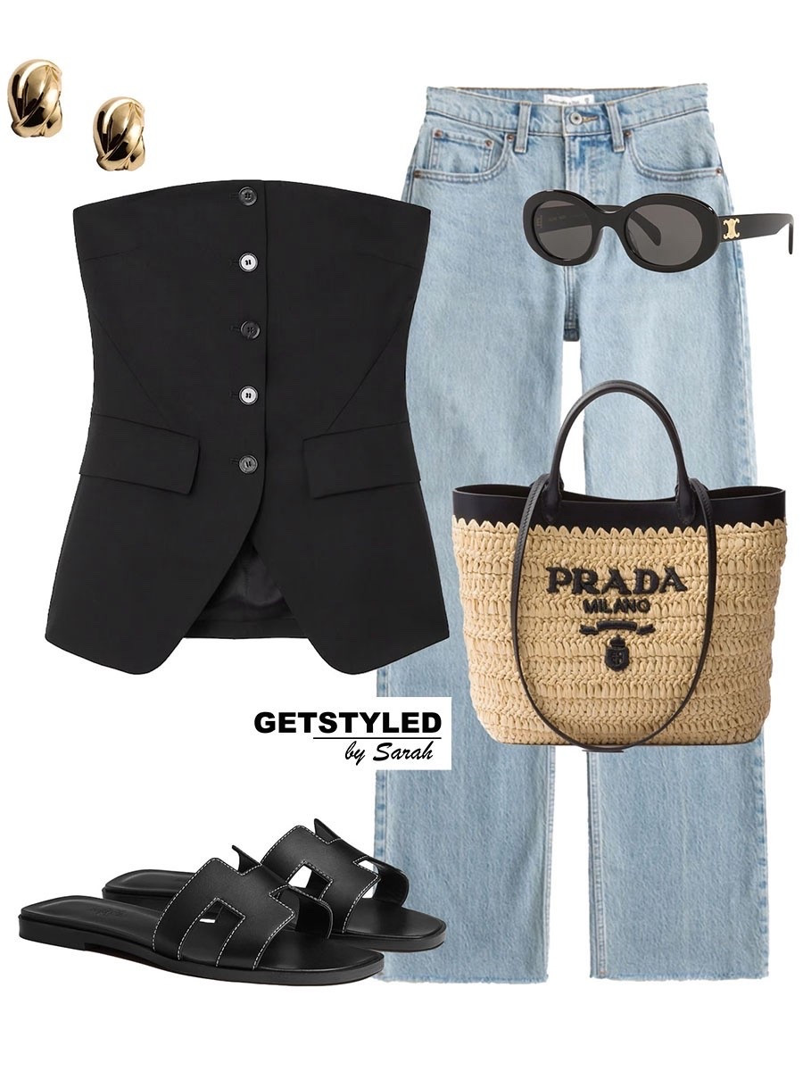 Strapless waistcoat 🖤

#waisgcoat #jeans #sandals #speing summer casual chic

#LTKshoes #LTKspring #LTKstyletip