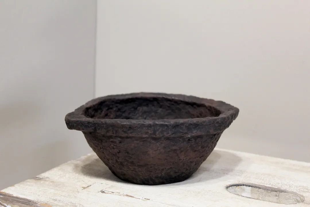 Handmade Paper Mache Bowl: Small Black Brown Wabi Sabi Vessel | Etsy (US)