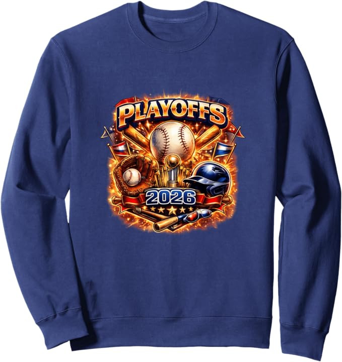 Baseball Playoffs 2026 Graphic Vintage Style Design Sweatshirt | Amazon (US)