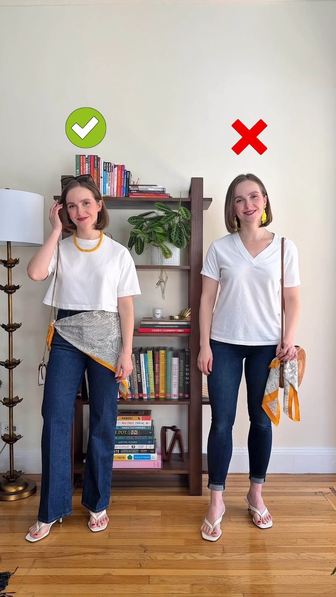 Millennial makeover with silk scarf. 25 petite jeans xs petite tee 

#LTKSaleAlert