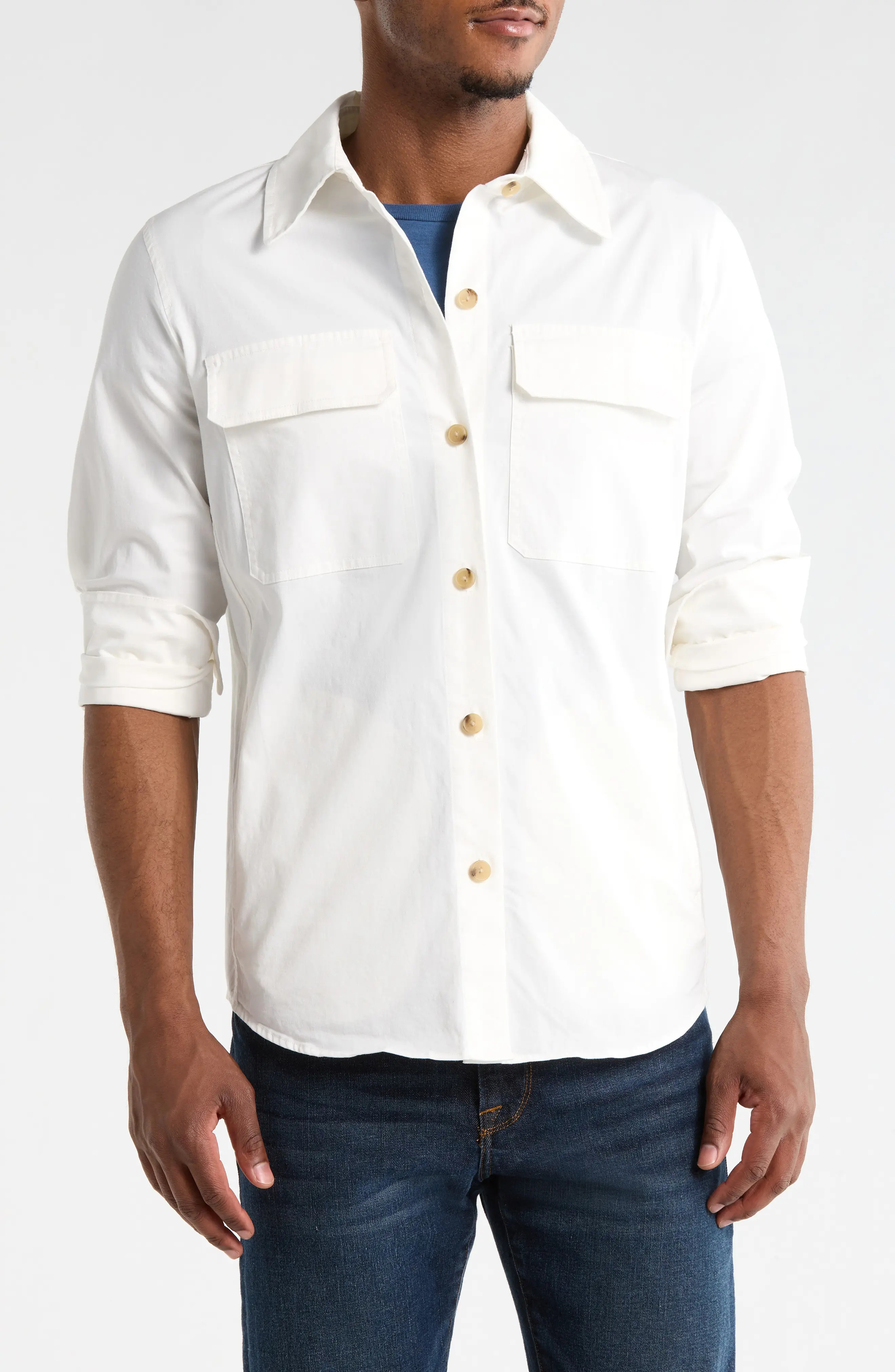 Washed Cotton Blend Shirt Jacket (Women) | Nordstromrack | Nordstrom Rack
