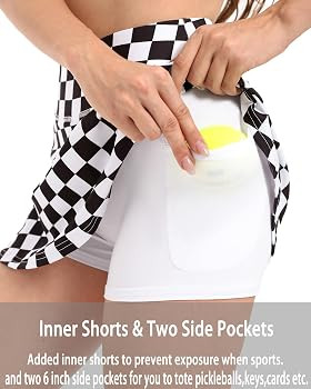 AHLW Womens Skorts Golf Tennis Skirts - Flower,US Flag,Checkered,Leopard | Amazon (US)