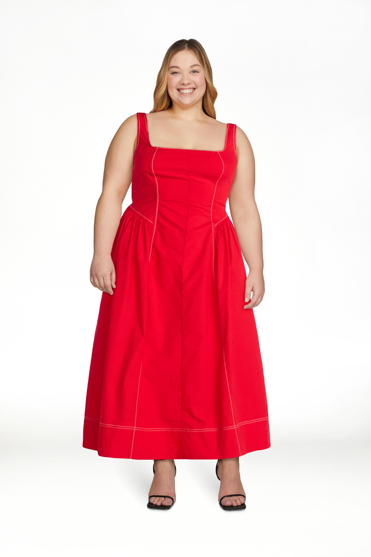 Free Assembly Women's and Women's Plus Sleeveless Cotton Panel Maxi Dress, Sizes XS- 4X | Walmart (US)