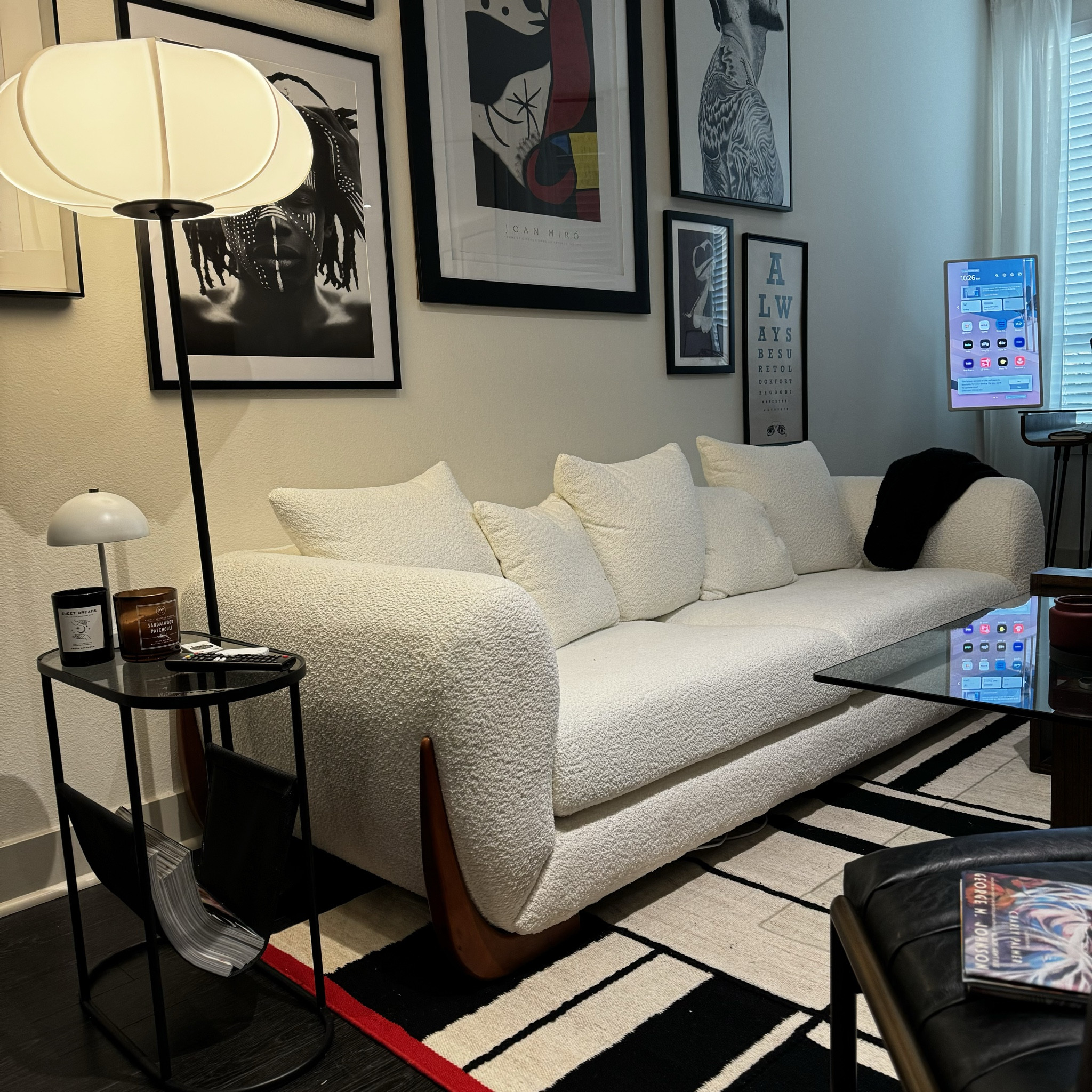 I love a low couch. makes smaller spaces look larger and it makes you not want to get up lol. black accent chairs are also my go to. no matter what you change in your space they still work! 

#LTKHome #LTKWatchNow #LTKFamily