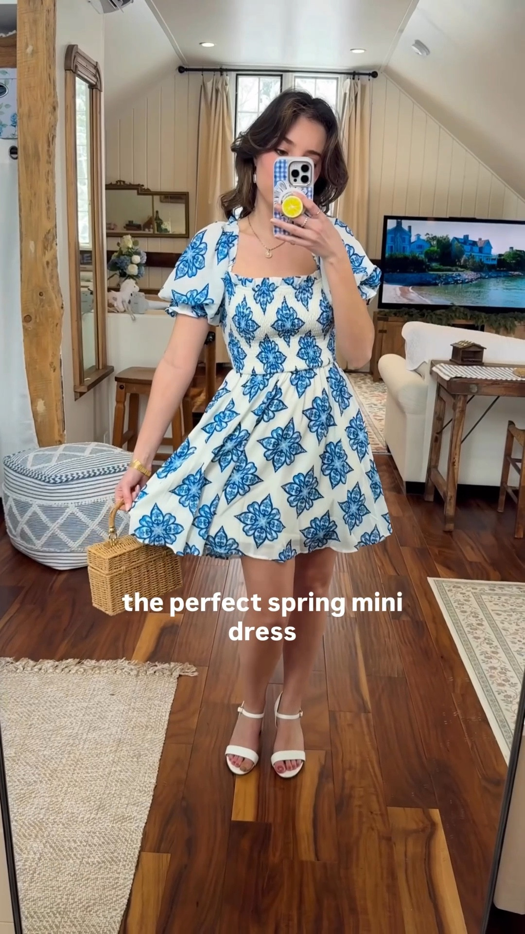 The perfect blue and white spring mini dress! 🌊 from @Lady Black Tie  I am 5 foot 3 wearing size S! 🤍 

Coastal granddaughter / coastal grandmother / coastal style / preppy style / classic style / spring outfit / summer outfit / coastal fashion / blue and white spring dress / blue and white summer dress / blue and white dress / blue mini dress / blue vacation dress / woven bag / white high heels / spring outfit 2026 / easter dress women


#LTKgrwm #LTKootd #LTKdayinmylife