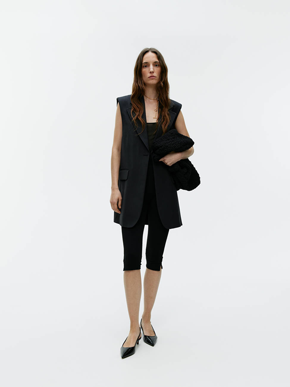 Gerippte Capri-Leggings - Schwarz - Trousers - ARKET DE | ARKET (EU)