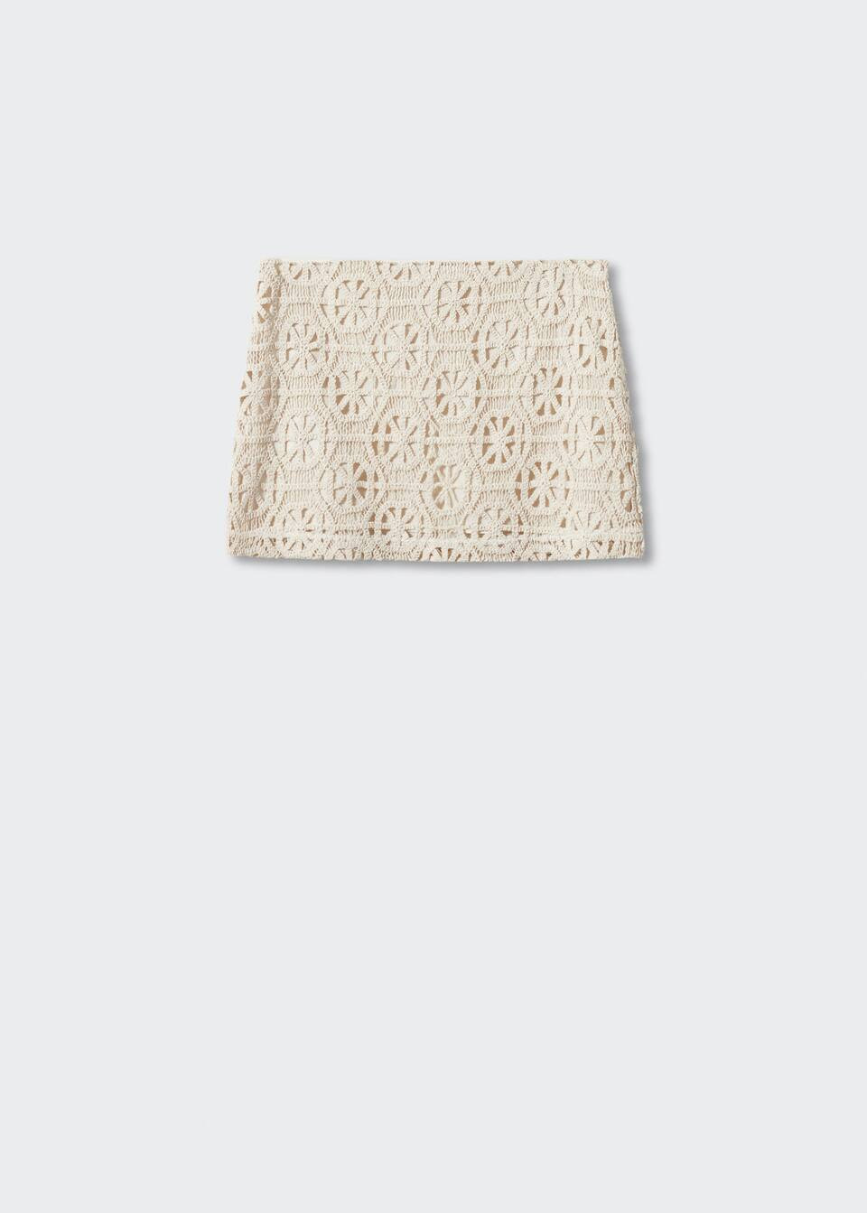 Crochet mini skirt -  Women | Mango United Kingdom | MANGO (UK)