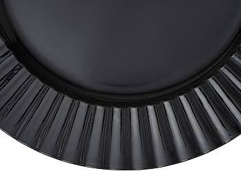 Simply Elegant Fluted Edge Plastic Charger Plate | Service Plate for Parties, Dinner, Weddings, Q... | Amazon (US)