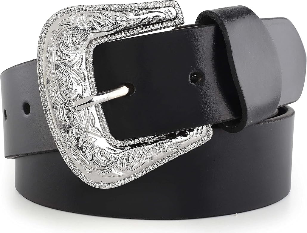 F&L CLASSIC mens Western full grain Leather belt Engraved Tooled Strap w/Snaps for Interchangeabl... | Amazon (US)