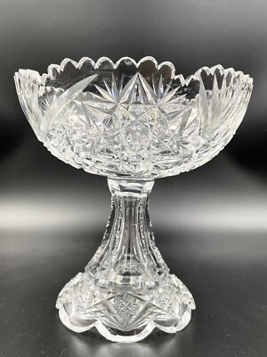 American Brilliant Period Cut Glass Compote | eBay US