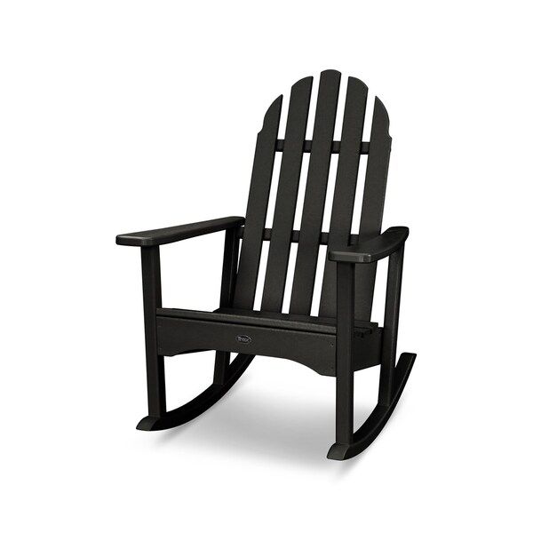 Trex® Outdoor Furniture™ Cape Cod Adirondack Rocking Chair - Charcoal Black | Bed Bath & Beyond